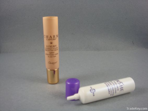 eye cream tube with double high cap