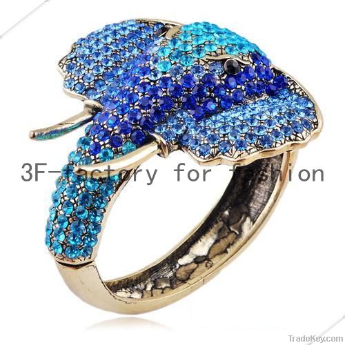 vintage bangle(Simulated Diamond-fashion jewelry-animal shape:elephant