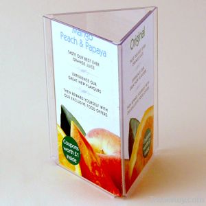 clear acrylic menu holder, menu stand