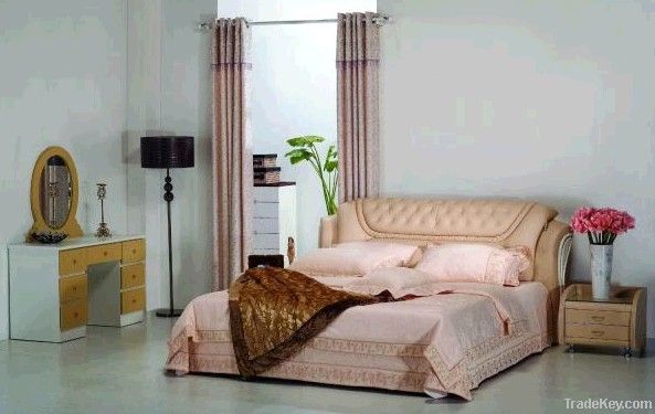 Modern Leather Bed &amp; Soft Bed