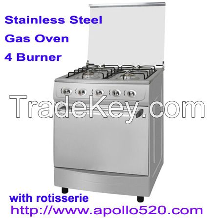 24-inch 4-burner Propane Gas Range Freestanding