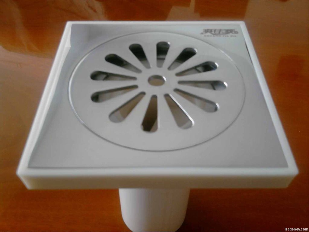 Chrome plated brass floor drain