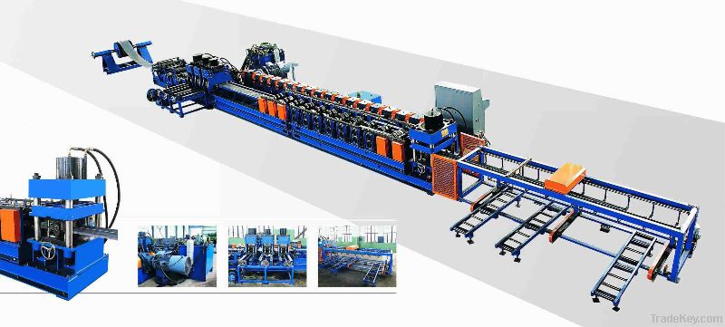 High speed way guardrail roll forming machine