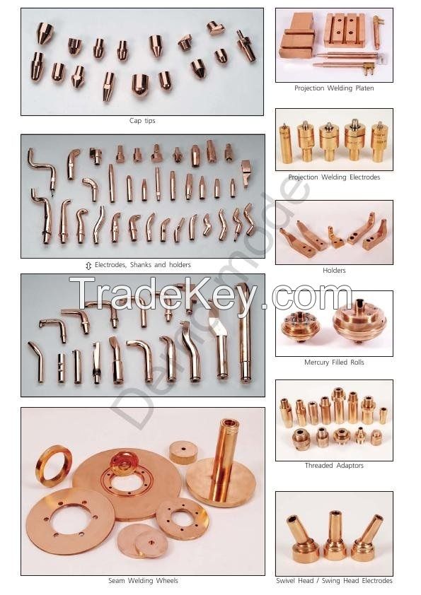 Spot welding electrodes                                 