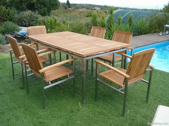 Outdoor / Garden Furniture - Teak Table and Chair