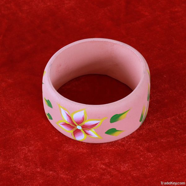 Painted wood bangle