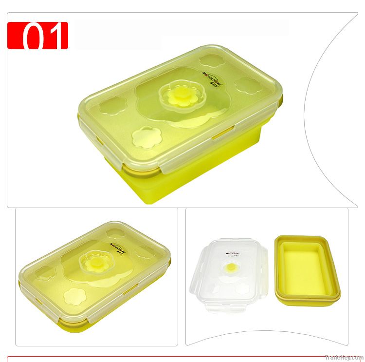 NEW Silicone collapsible Folding lunch box/container SF-0801