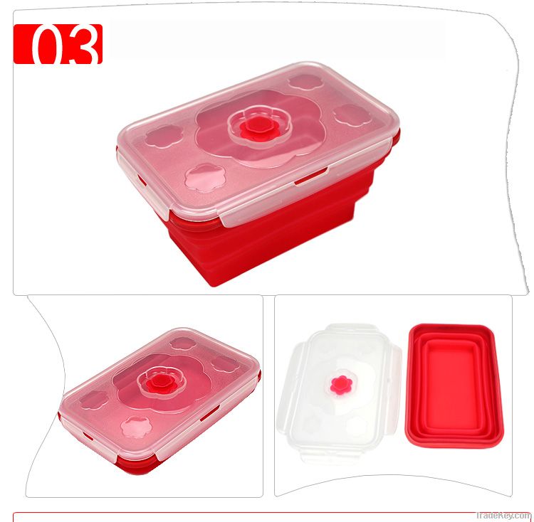 NEW Silicone collapsible Folding lunch box/container SF-0801