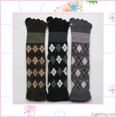 girls soft knee cotton lovely toe socks