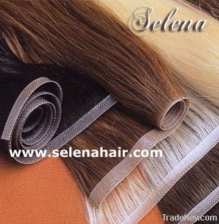 Hand tied skin weft remy human hair extemsions