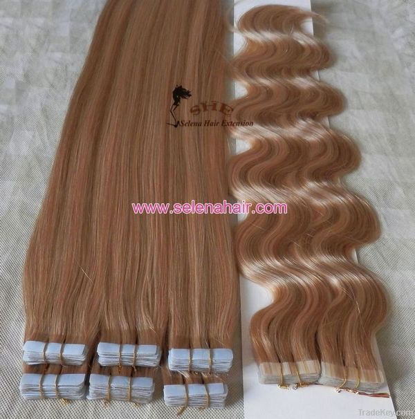 Virgin remy pre-taped remy hair extensions