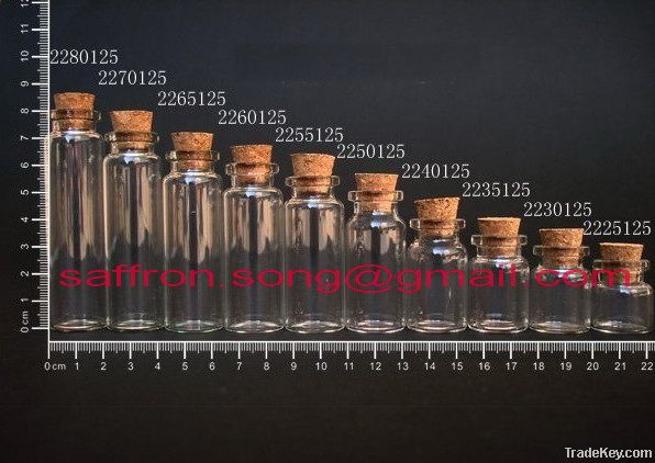 0.5ml-20ml Mini glass bottle with cork