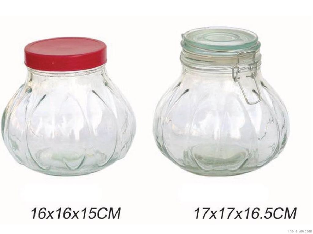 glass storage jar