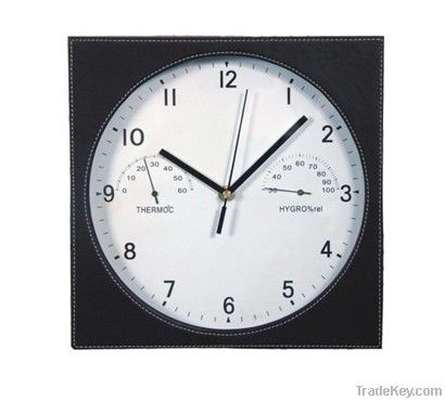 Leather wall clock