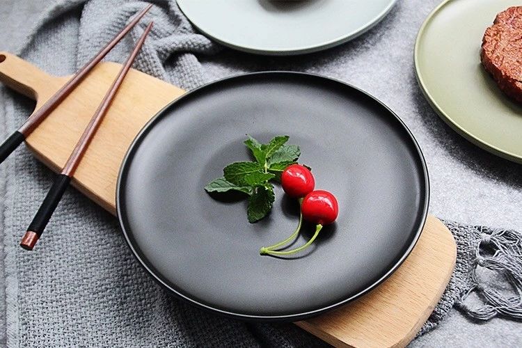 12 inch cheap bulk ceramic dinner plate, pizza plate, ceramic tableware , pass FDA, safe and healthy