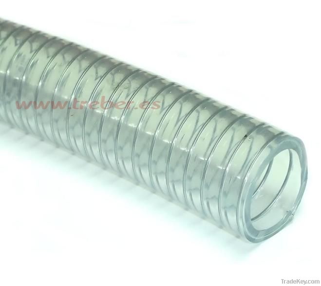 Wire reinforced PVC hose