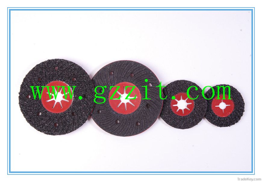 Vulcanized fiber sanding disc with Groove