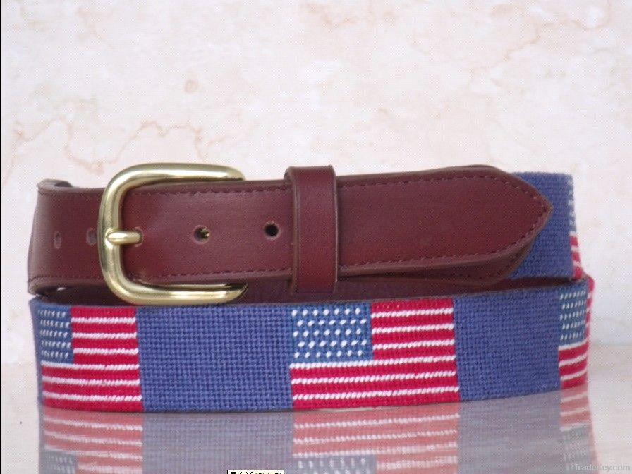 Handmade Needlepoint Leather Dog Collars