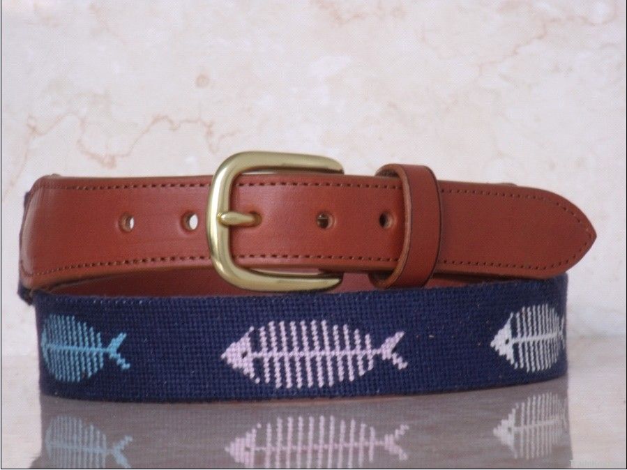 Personalized Needlepoint Leather Belts For Women