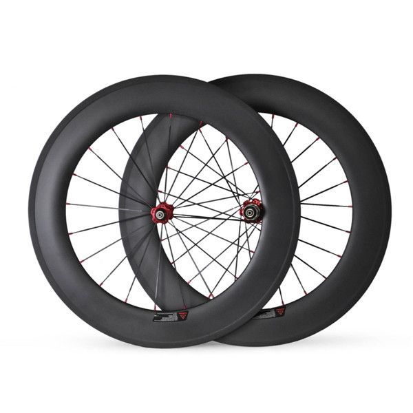 2014 hand-built,lightweight and cheap China 88 clincher carbon fiber wheelsets for roar bicycle racing and cycling