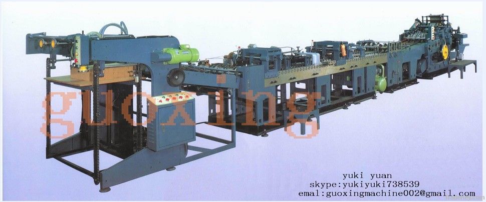 Automatic squar bottom paper sheet feeding  paper bag making machine