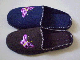 flower return to side slippers