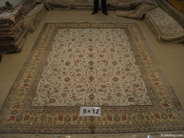 400lines 6X9foot handmade pure silk persian carpet