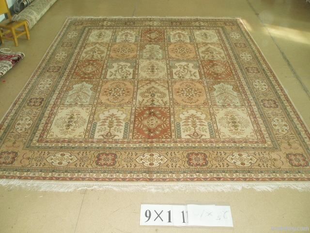 400lines 6X9foot handmade pure silk persian carpet