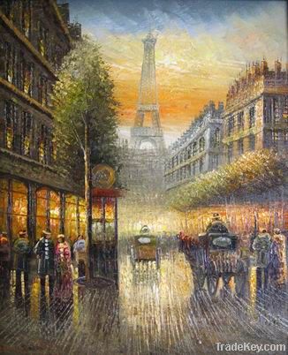 Paris Knife Oil Painting