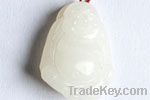 Hetian jade Buddha pendant smile face