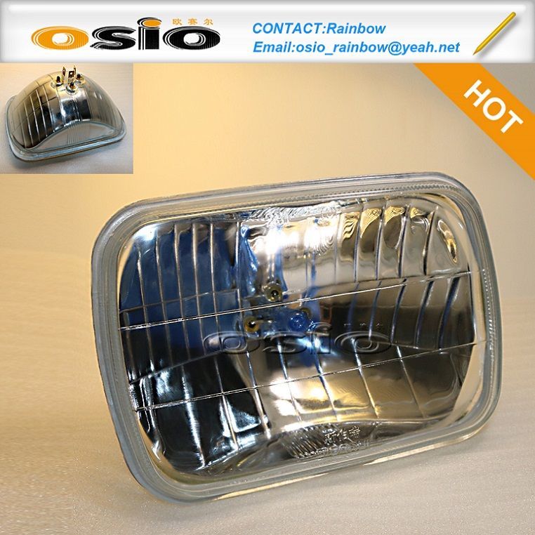 Auto headlight Semi-sealed beam with halo