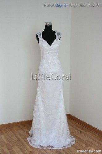 MS13(f)-lace overlay wedding dress, bridal gown