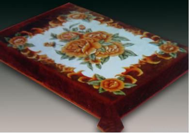 100% Polyester Printed Flower Blanket