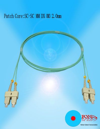 Multi-mode Duplex SC to MTRJ Fiber Optic Patch Cord