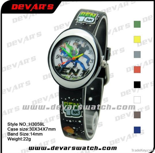 2012  Plastic Kids Cartoon Watch