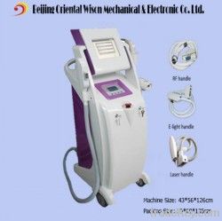 3 in 1 handles E light RF Laser beauty equipment