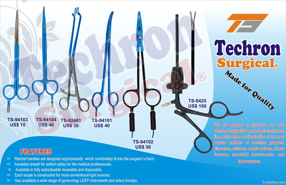 Electrosurgical Laparascopic Instruments, Retaractors, Artery Sealer F