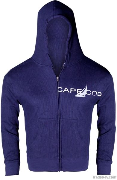 Navy Blue Zipper Hood