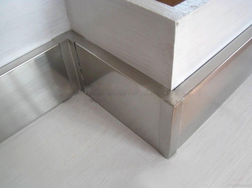 stainless steel, aluminum skirting boards