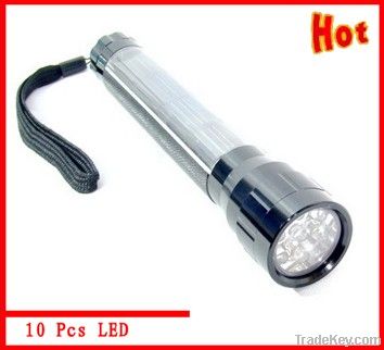 emergency solar falshlight torch with 10 led