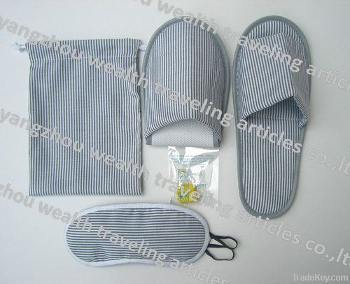 unique customized TC fabric travel set used on board and airline