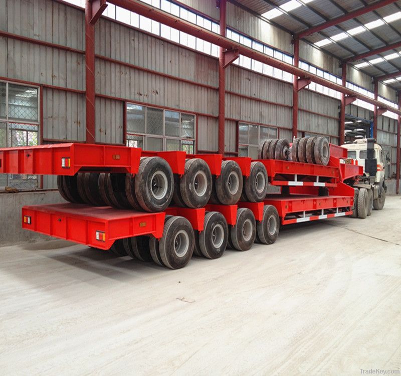 hot sale 4 lines 8 axles heavy duty semi trailer (lowboy)