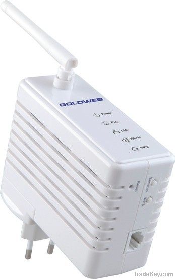 200M Powerline Wallmount PLC adapter with wireless 11n 1T1R 150M AP