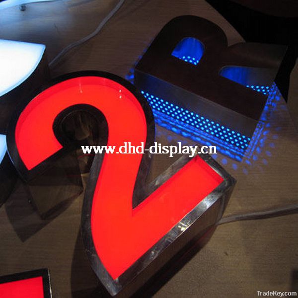 high brightness waterproof frontlit led channel letter for shop sign