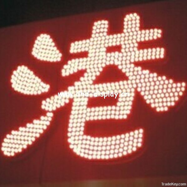 Illuminated RGB LED punch Letter for advertising