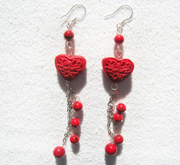 Heart Drop Earrings