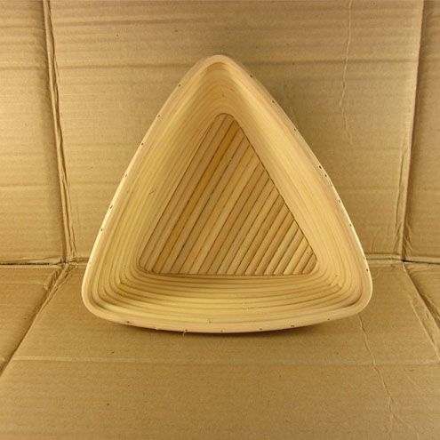 23cm/9&quot; TRIANGLE BANNETON BROTFORM RATTAN BASKET F BREAD PROOFING PROVING RISING