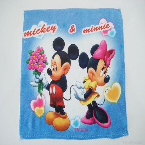 100% cotton cartoon square towel