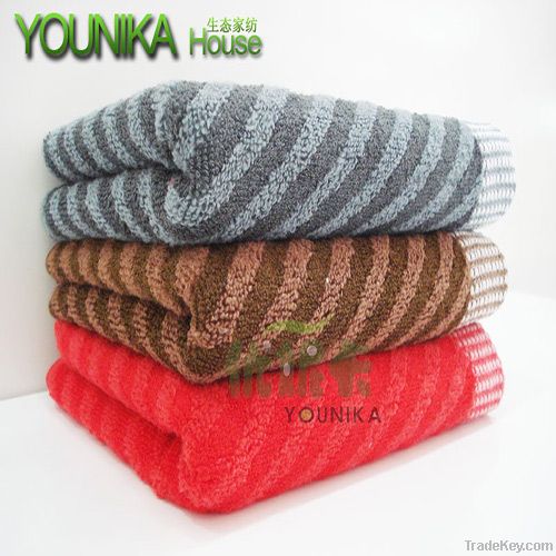 cotton dark solid color strip hotel towel