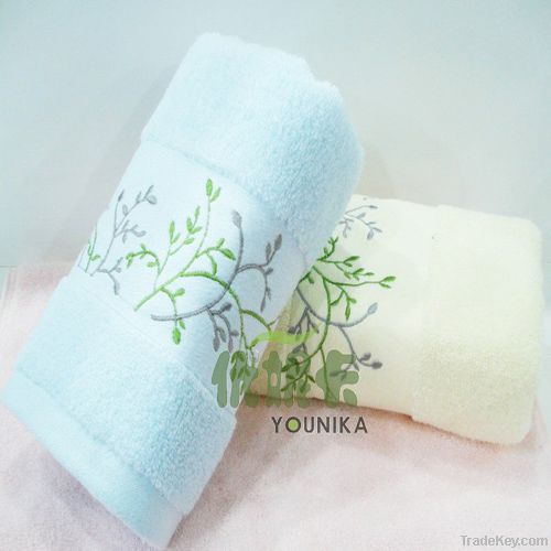 100% cotton plain embroidered gift towel